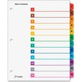 Cardinal Brands Cardinal OneStep Printable T.O.C. Divider, Printed 1 to 12, 9"x11", 12 Tabs, White/Multicolor 61218